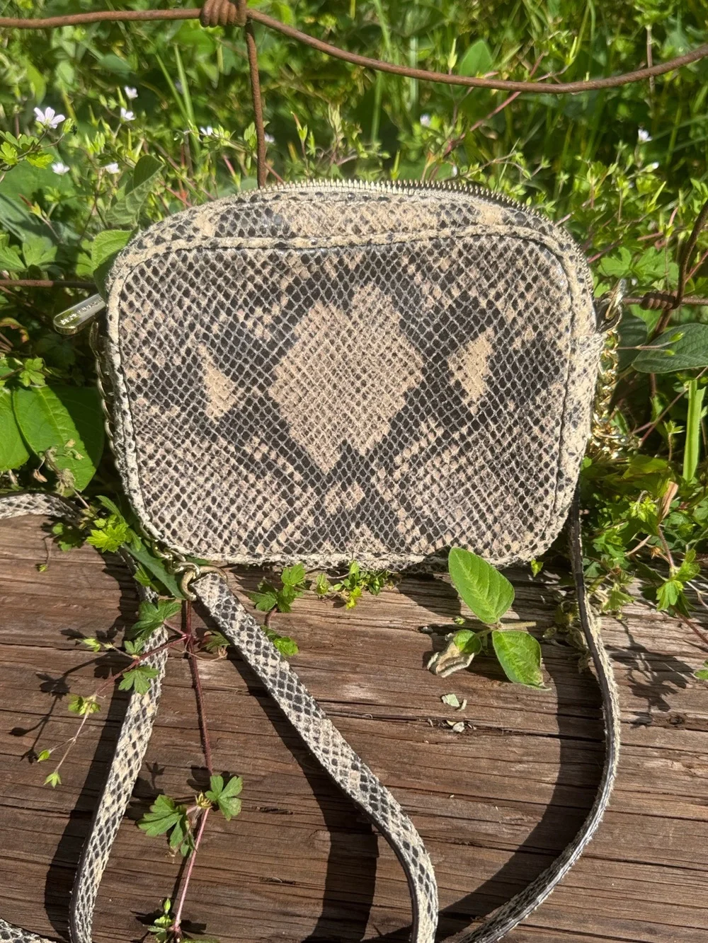 Michael Kors Snakeskin print Chain detail Small going out Crossbody bag
